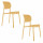 Lot de 2 chaises d'intérieur et d'extérieur CHEER - Jaune