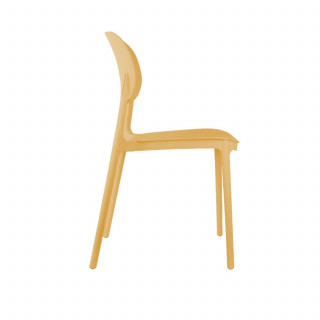 Lot de 2 chaises d'intérieur et d'extérieur CHEER - Jaune