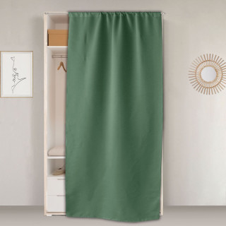 Rideau de porte occultant REGLISSE - 90 x 210 cm - Argile