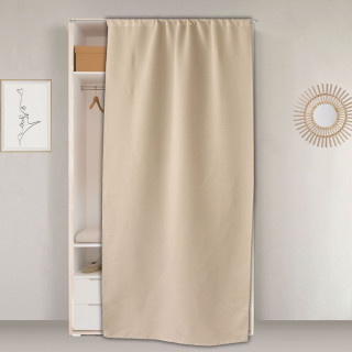 Rideau de porte occultant REGLISSE - 90 x 210 cm - Ivoire