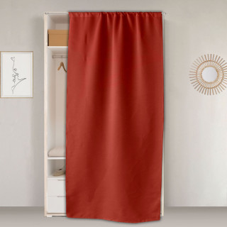 Rideau de porte occultant REGLISSE - 90 x 210 cm - Terre cuite