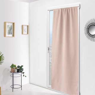 Rideau de porte occultant REGLISSE - 90 x 210 cm - Vieux rose