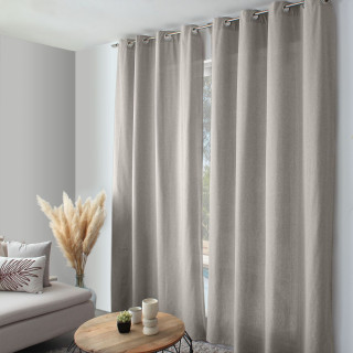 Rideau en coton recyclé chambray CAMBRIA - 140 x 240 cm - Lin