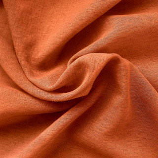 Voilage effet texturé avec 8 œillets en métal SIA - 140 x 240 cm - Orange