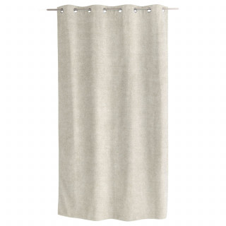 Rideau thermique en velours marbré avec doublure polaire NUUK - 140 x 240 cm - Ecru