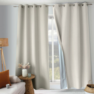 Rideau total occultant et thermique OXFORD - 135 x 240 cm - Ecru
