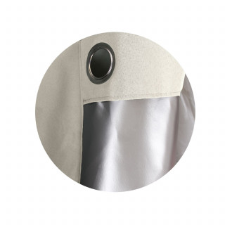 Rideau total occultant et thermique OXFORD - 135 x 240 cm - Ecru