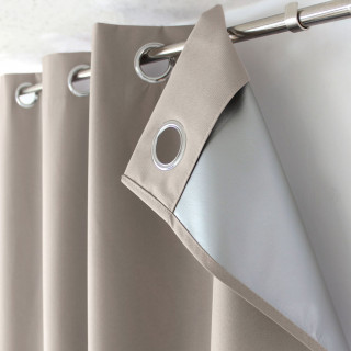 Rideau total occultant et thermique OXFORD - 135 x 240 cm - Naturel