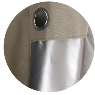 Rideau total occultant et thermique OXFORD - 135 x 240 cm - Naturel