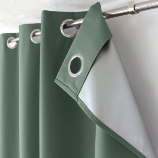 Rideau total occultant et thermique OXFORD - 135 x 240 cm - Vert gris