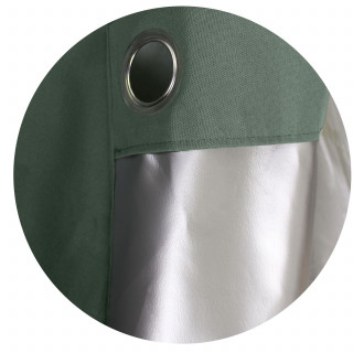 Rideau total occultant et thermique OXFORD - 135 x 240 cm - Vert gris