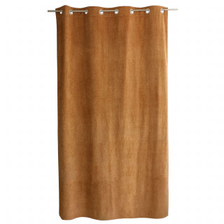 Rideau thermique en velours chenillé avec doublure polaire ALPAGA - 140 x 240 cm - Cuivre