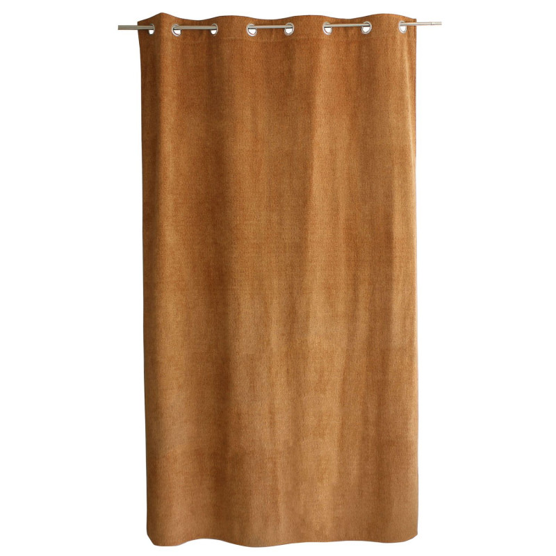 Rideau thermique en velours chenillé avec doublure polaire ALPAGA - 140 x 240 cm - Cuivre