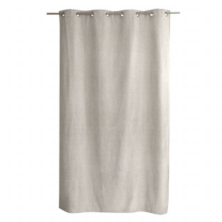 Rideau thermique en velours chenillé avec doublure polaire ALPAGA - 140 x 240 cm - Ecru