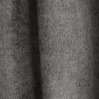 Rideau thermique en velours chenillé avec doublure polaire ALPAGA - 140 x 240 cm - Gris foncé