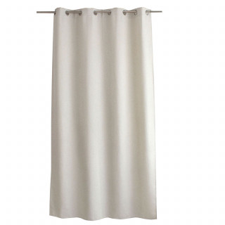 Rideau thermique en velours chenillé avec doublure polaire BLIZZARD - 140 x 240 cm - Ecru