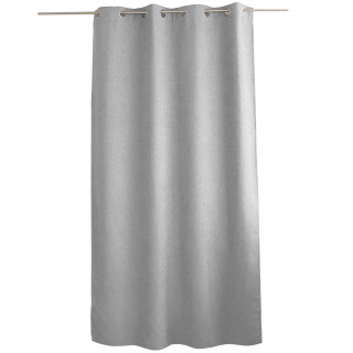 Rideau thermique en velours chenillé avec doublure polaire BLIZZARD - 140 x 240 cm - Gris clair