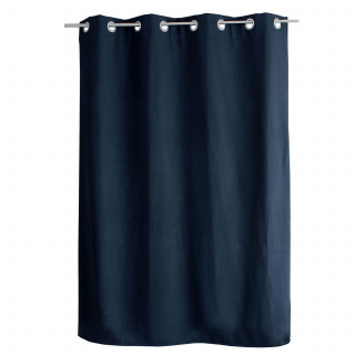 Rideau thermique pour fenêtre avec doublure polaire noire FJORD - 140 x 180 cm - Bleu marine