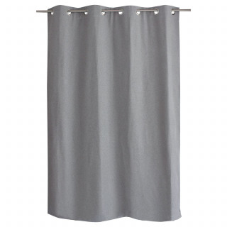 Rideau thermique pour fenêtre avec doublure polaire noire FJORD - 140 x 180 cm - Gris clair