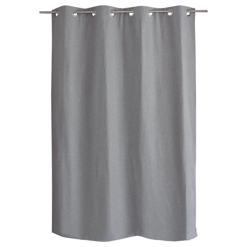 Rideau thermique pour fenêtre avec doublure polaire noire FJORD - 140 x 180 cm - Gris clair