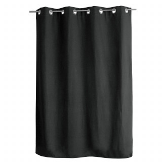 Rideau thermique pour fenêtre avec doublure polaire noire FJORD - 140 x 180 cm - Gris foncé