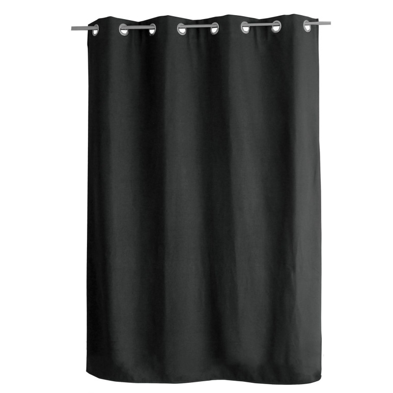 Rideau thermique pour fenêtre avec doublure polaire noire FJORD - 140 x 180 cm - Gris foncé