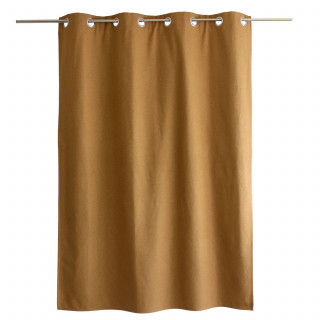 Rideau thermique pour fenêtre avec doublure polaire noire FJORD - 140 x 180 cm - Tabac