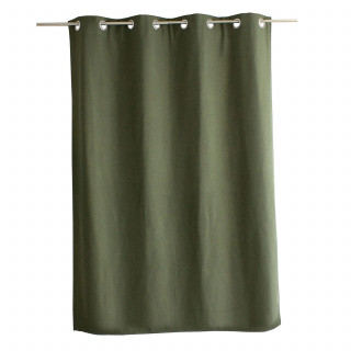 Rideau thermique pour fenêtre avec doublure polaire noire FJORD - 140 x 180 cm - Vert gris