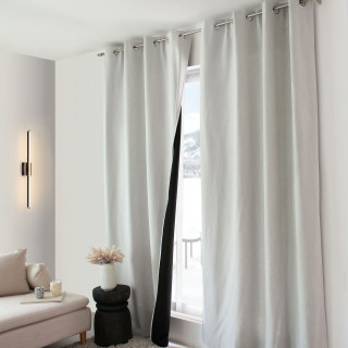 Rideau thermique avec doublure polaire noire FJORD - 140 x 240 cm - Blanc