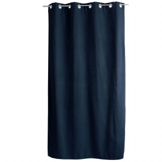 Rideau thermique avec doublure polaire noire FJORD - 140 x 240 cm - Bleu marine
