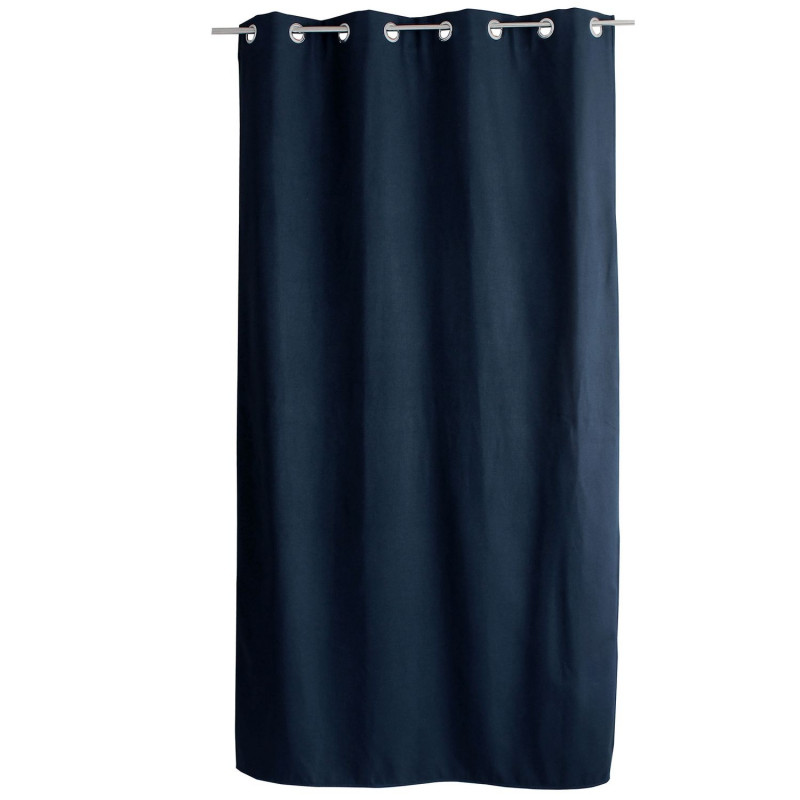 Rideau thermique avec doublure polaire noire FJORD - 140 x 240 cm - Bleu marine
