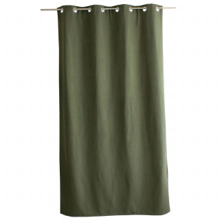 Rideau thermique avec doublure polaire noire FJORD - 140 x 240 cm - Vert gris