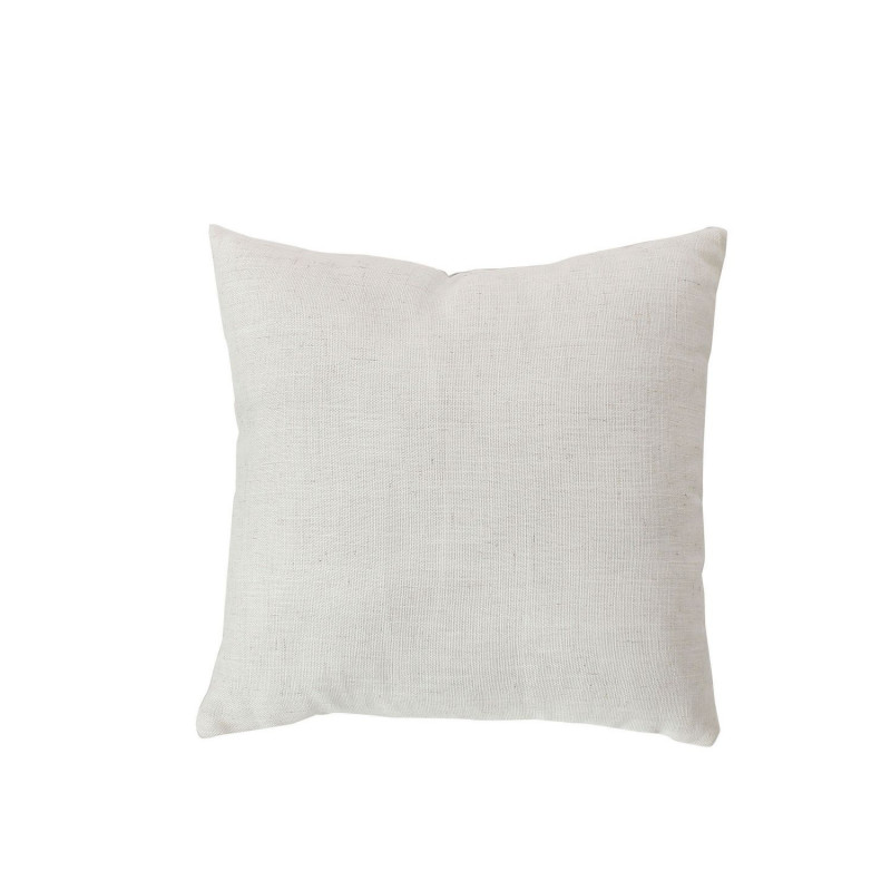Coussin déhoussable 30% lin NATURA - 40 x 40 cm - Blanc