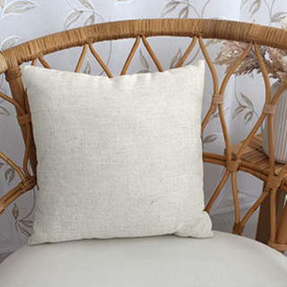 Coussin déhoussable 30% lin NATURA - 40 x 40 cm - Blanc