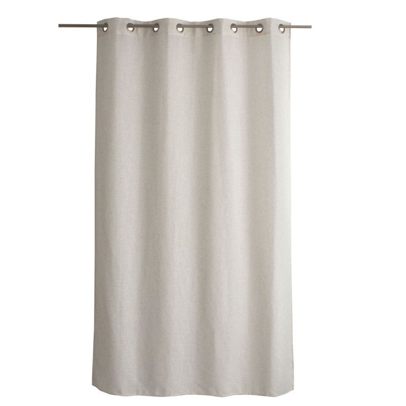 Rideau 30% lin avec 8 œillets en métal NATURA - 140 x 240 cm - Blanc