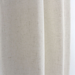 Rideau 30% lin avec 8 œillets en métal NATURA - 140 x 240 cm - Blanc