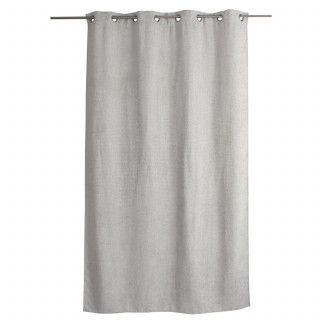 Rideau en velours chenillé KAMALA - 140 x 240 cm - Gris clair