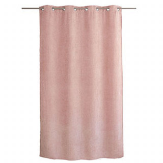 Rideau en velours chenillé KAMALA - 140 x 240 cm - Vieux rose