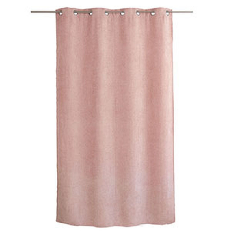 Rideau en velours chenillé KAMALA - 140 x 240 cm - Vieux rose
