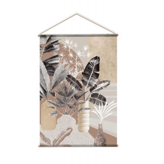Toile murale imprimée florale - 90 x 130 cm - Multicolore