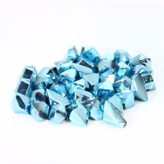 Pierres de table décoratives brillantes - Carré - Bleu glacier