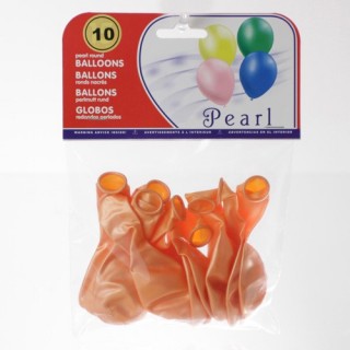 10 Ballons gonflables Nacrés - Orange