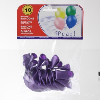 10 Ballons gonflables Nacrés - Violet
