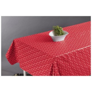 Nappe cirée Fleur - 140 x 240 cm - Rouge