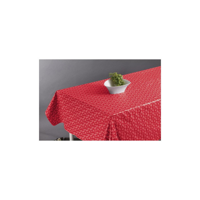 Nappe cirée Fleur - 140 x 240 cm - Rouge