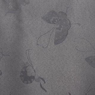 Nappe anti-tâches Jacquard Papillons - 140 x 240 cm - Gris clair