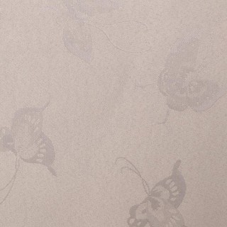 Nappe anti-tâches Jacquard Papillons - 140 x 240 cm - Couleur lin