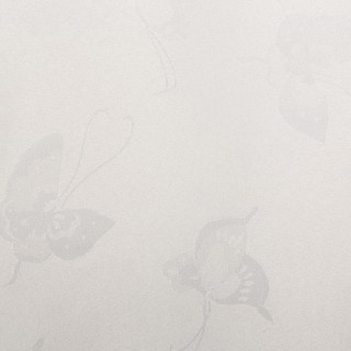 Nappe anti-tâches Jacquard Papillons - 150 x 300 cm - Ivoire