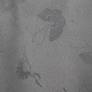 Nappe anti-tâches Jacquard Papillons - 150 x 300 cm - Gris clair