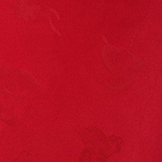 Nappe anti-tâches Jacquard Papillons - 150 x 300 cm - Rouge